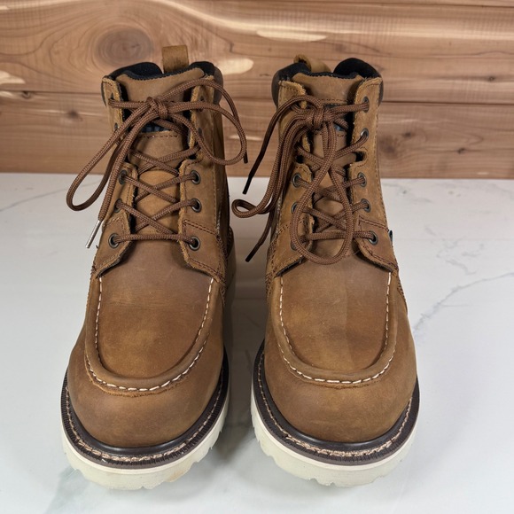 Ariat Rebar Wedge Distressed Brown Moc Toe 6" Waterproof  Work Boot Women's 9 B - Picture 9 of 16